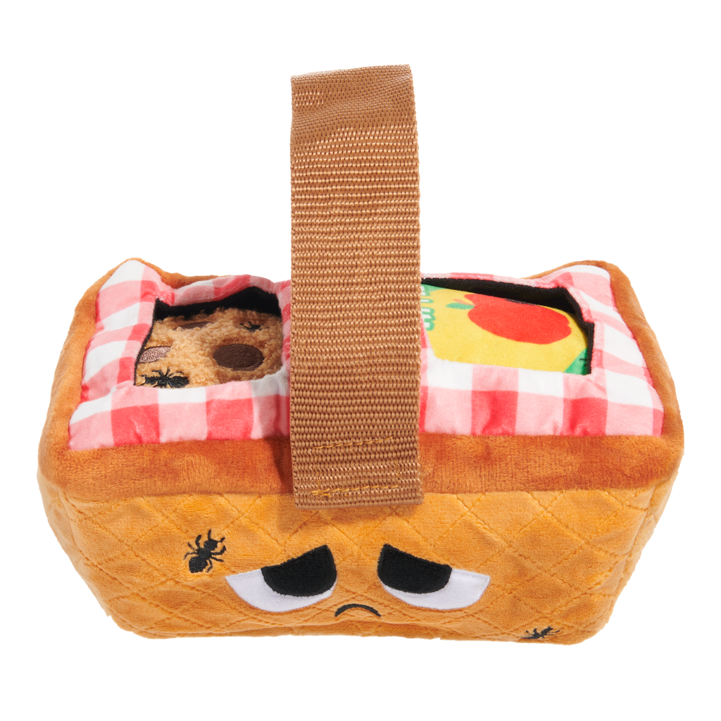 Quick Lick Picnic Plush Tug + Multi-Part + Enrichment Dog Toy