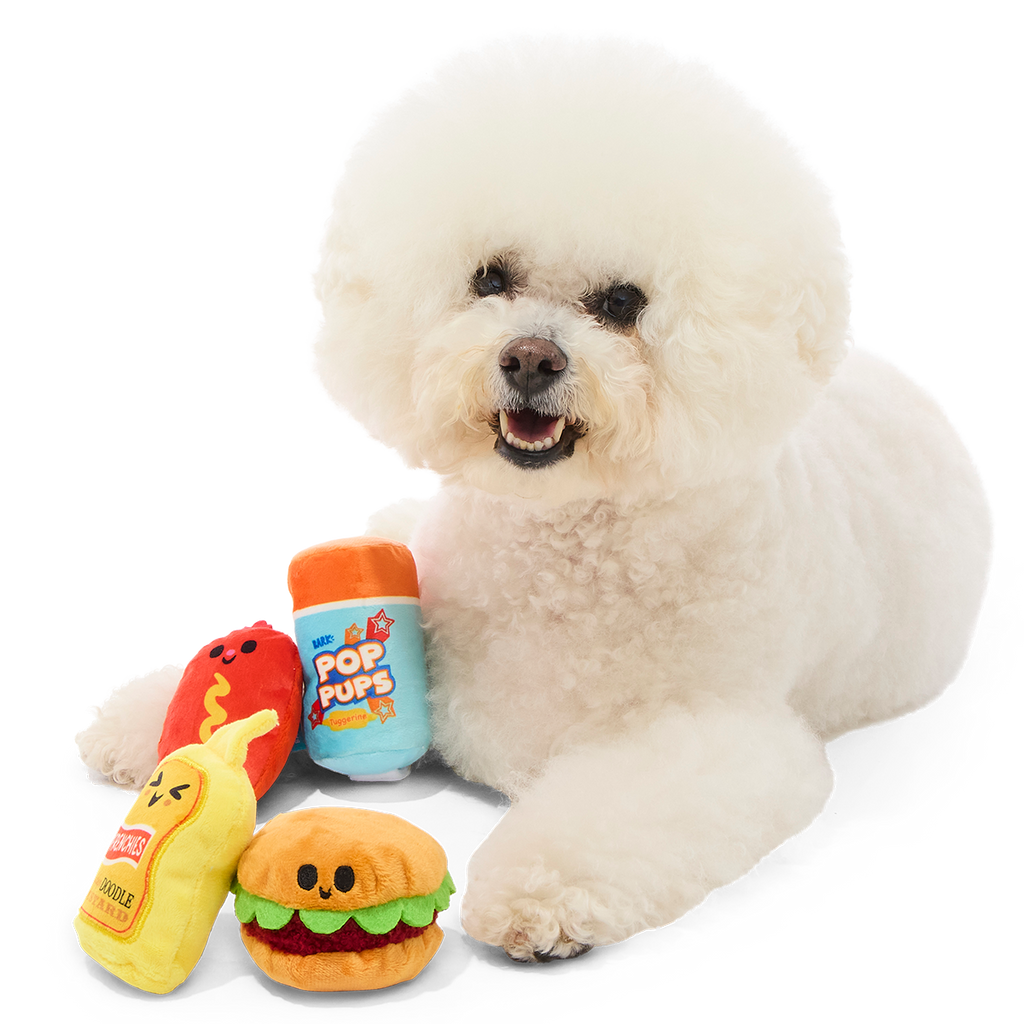 The Bark-B-Q Bunch Plush Multi-Part Dog Toy