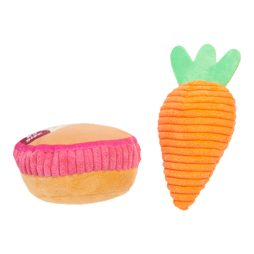Carrot & Hummutts Plush Multi-Part Dog Toy