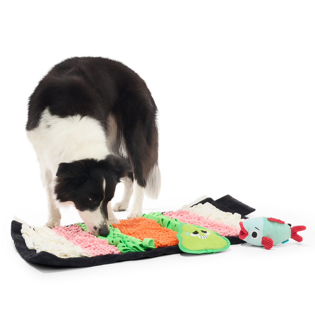 Chewshi Roll Snuffle Mat Plush Extra-Large + Multi-Part + Enrichment Dog Toy
