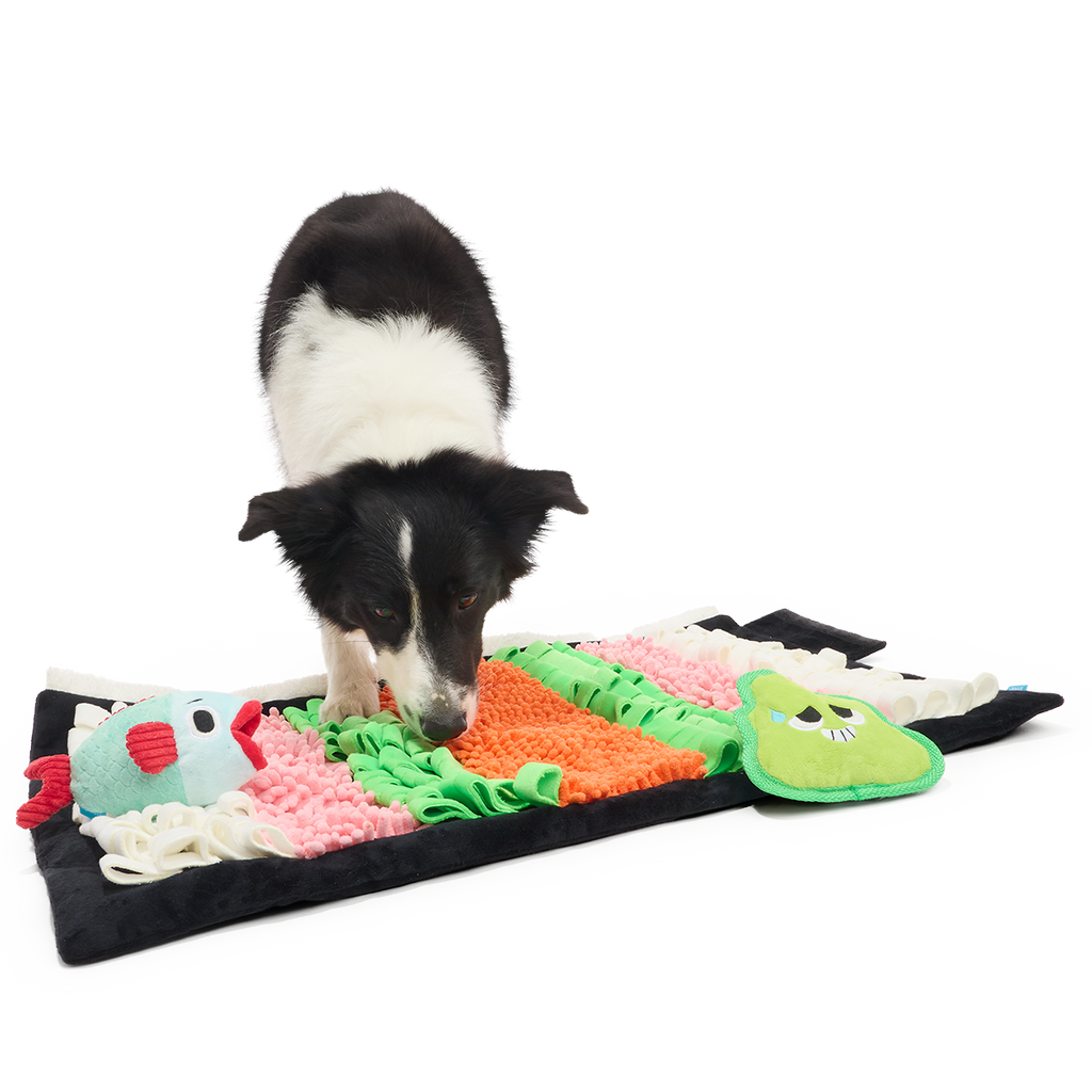 Chewshi Roll Snuffle Mat Plush Extra-Large + Multi-Part + Enrichment Dog Toy