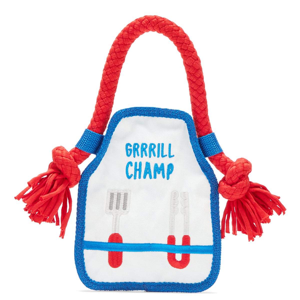 Grrrill Champ Apron Plush Tug + Wearable Dog Toy