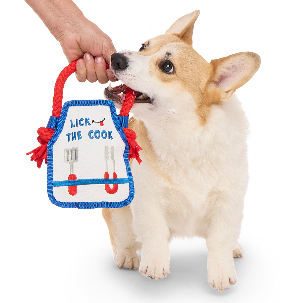 Grrrill Champ Apron Plush Tug + Wearable Dog Toy