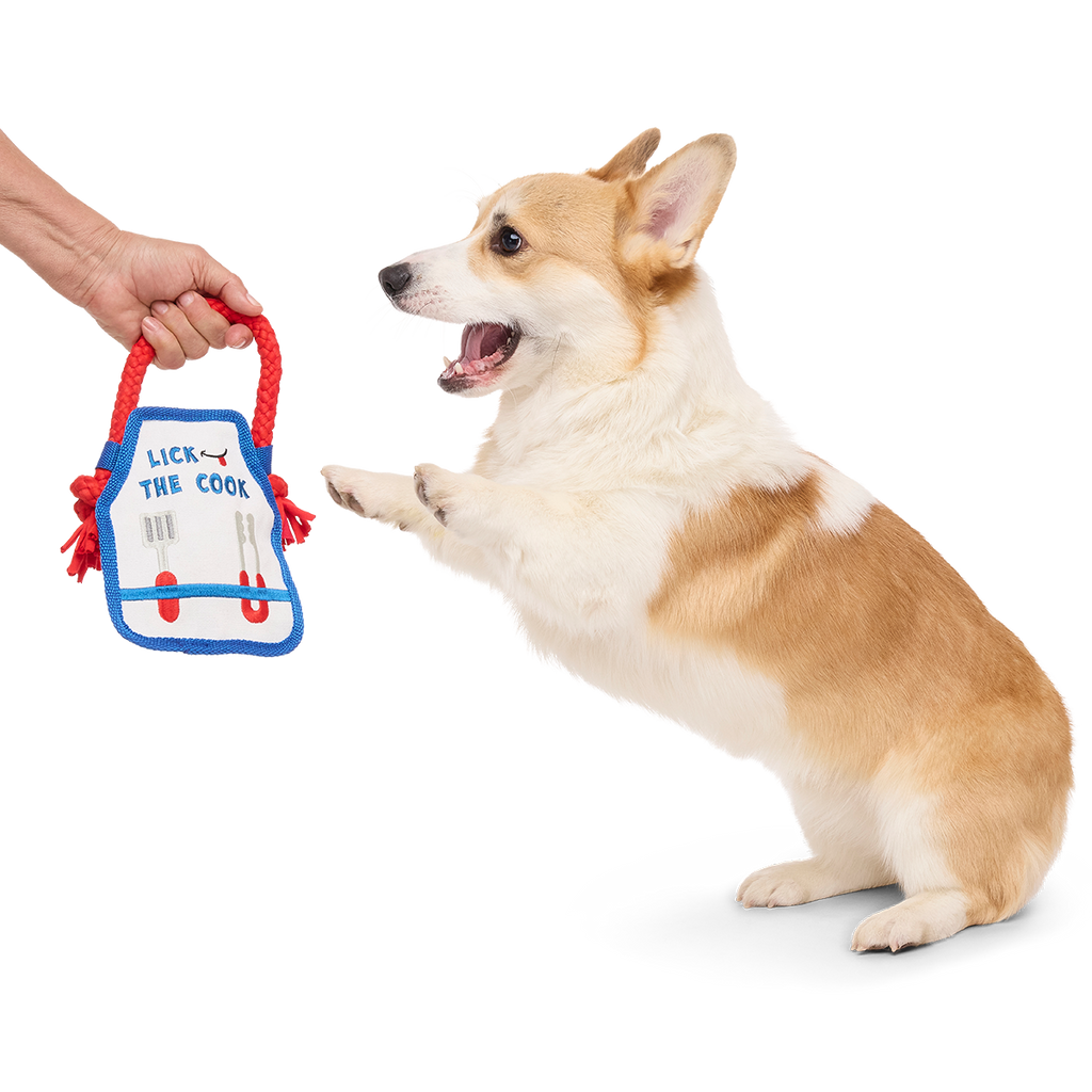 Grrrill Champ Apron Plush Tug + Wearable Dog Toy