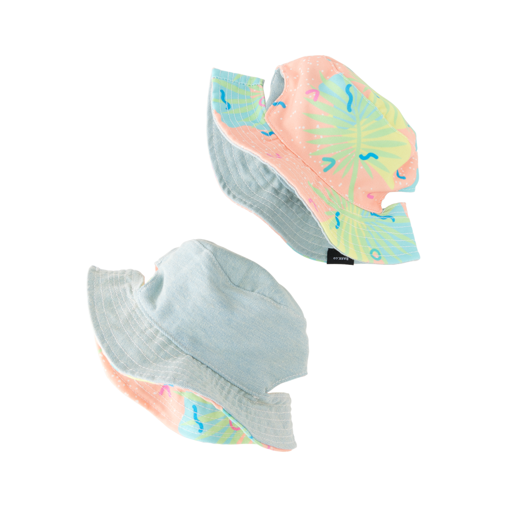 Summertime Reversible Bucket Dog Hat
