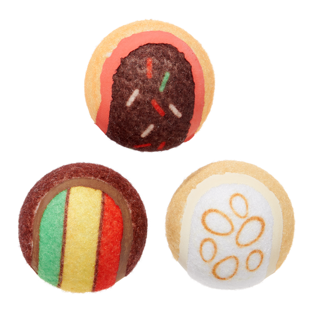 Ballscoti Cookies Plush Multi-Part Fetch Dog Toy