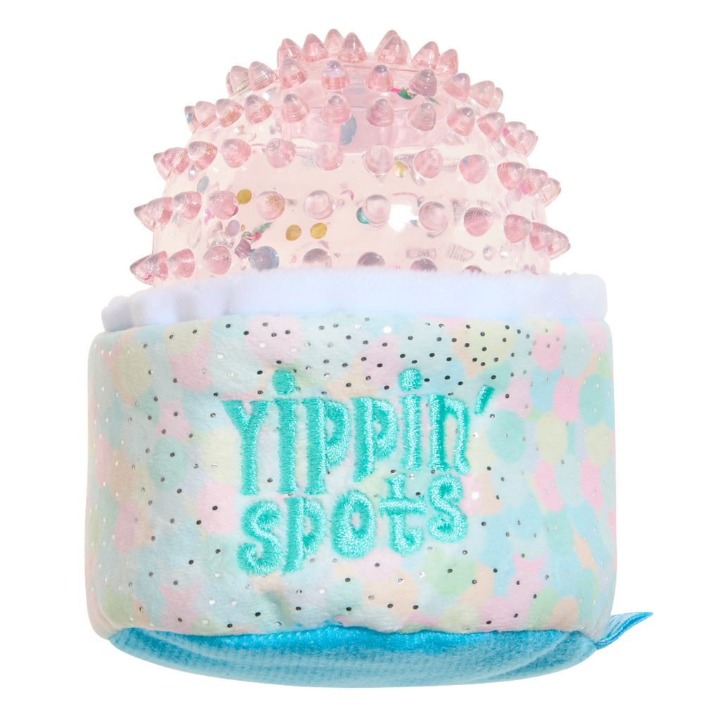 Yippin’ Spots Plush Multi-Part + Fetch + Enrichment Dog Toy