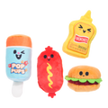 The Bark-B-Q Bunch Plush Multi-Part Dog Toy